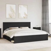 vidaXL vidaXL Konstrukcija postelje Črna 200 x 200 cm Masivno borovo les, (5000103395)