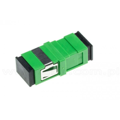 SC-APC/SC-APC singlemode fiber simplex adapter (1 x SC-APC SM) zeleni