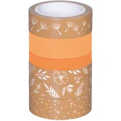 Heyda 203584557 Dekorativni trak Orange/Natural Natural Leaves 1