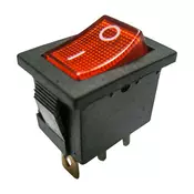 Prekidac wipp 6A/250V 1-pol sa ind crveni