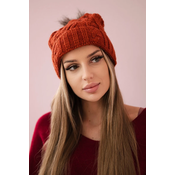 marka niezdefiniowana Cap with fleece Warkocz K226 foxy