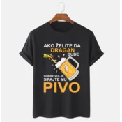 MAFIMI Muška majica Ako želite da bude dobre volje, Crna