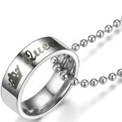 Ogrlica Queen - Srebrna KP34236