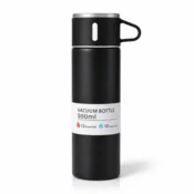 LIVEFY termovka s skodelico Vello 500ml, črna