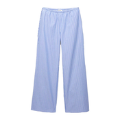 Pull&Bear Hlače moder denim/bela