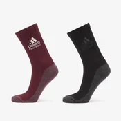 Nogavice adidas 2-Pack Crew Socks Black/ Maroon XL