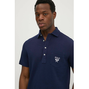 Pamucna polo majica Polo Ralph Lauren boja: tamno plava, s aplikacijom, 710952180