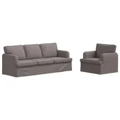 Vidaxl Kavčna garnitura 2 szt. Taupe 201 x 80 x 85 cm blago