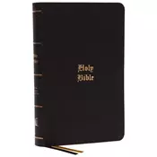 KJV, Personal Size Large Print Reference Bible, Vintage Series, Leathersoft, Black, Red Letter, Thumb Indexed, Comfort P