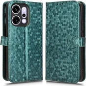 GS Ovitek za Oppo Reno 14 z naslonom, denarnica v obliki rombov, zelen