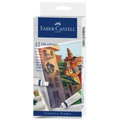 shumee FABER-CASTELL Oljne barve v tubah VELIKI KOMPLET oljnih barv 12 barv 9 ml