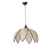 Opviq Papatya Buyuk Tekli Rattan Luster, Bež