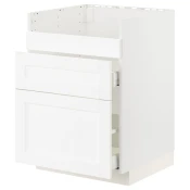 METOD / MAXIMERA Pod.el.BREDSJÖN sudop/3front/2fiok, bela Enköping/bela im. drveta, 60x60 cm