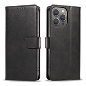 Leather Book kožna torbica za iPhone 16 Pro crna