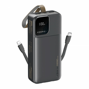 Rellaen Series 2.4A Cabled Fast Charging Power Bank RPP-659 30000mAh crni