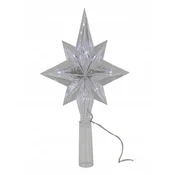 shumee Zvezdasti okras za božično drevo, bela LED baterijska dekoracija 24X14CM