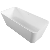 POLYSAN Kopalna kad LEYLA, luksuzna, samostoječa, Solid Surface, 170x78x55cm, bela mat