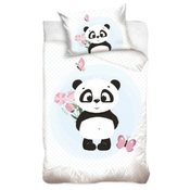 Carbotex Bombažna posteljna rjuha PANDA, 100/135+40/60, BABY226008