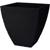 ProGarden Zunanji cvetlični lonec z rebri, 40 cm, antracit