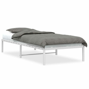 Vidaxl Kovinski posteljni okvir bel 90x200 cm