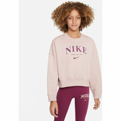 Nike G NSW TREND FLC CREW PRNT, djeciji pulover, roza FD0885