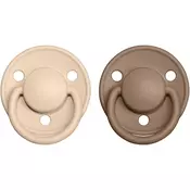 BIBS De Lux Natural Rubber 2 duda Vanilla/Dark Oak 2 kos