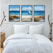 Wallity Dekorativne uramljene slike, 50x70cm, 3 komada, Šarene