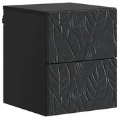vidaXL Stenski nočni omarici Črna 34,5 x 33 x 40 cm Inženirski les