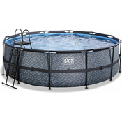 Frame Pool O 450x122 cm vklj. s peščenim filtrom - Stone Grey