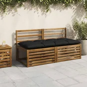 vidaXL Blazina za klop VIANEN 100% poliester Črna 140 x 60 x 12 cm