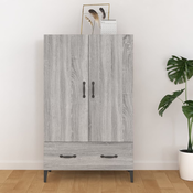 Visoka omarica siva sonoma 70x31x115 cm inženirski les