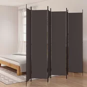 vidaXL Paravan 6-delni rjav 300x220 cm blago