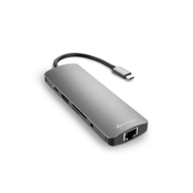 USB 3.0 Type C Combo Adapter sivo