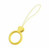 MG Diamond Ring obesek za mobilni telefon, rumena