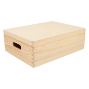 AtmoWood Lesena škatla s pokrovom 40 x 30 x 14 cm