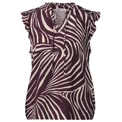 STREET ONE Bluza temno rdeča / bela