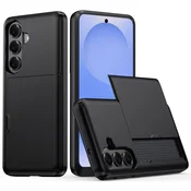 AMORUS puzdro s posuvným držiakom na karty pre Samsung Galaxy A37 5G - Crna KP41255