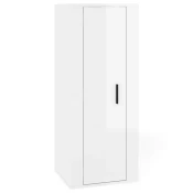 Vidaxl Stenska TV omarica visok sijaj bela 40x34,5x100 cm