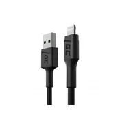 Green Cell Kabel Green Cell KABGC24 Lightning 0,3 m, črni, za hitro povezavo (USB A - Lightning)
