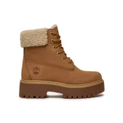 TIMBERLAND Gležnarji z vezalkami svetlo bež / karamel