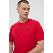Sportska majica kratkih rukava Jack Wolfskin Vonnan boja: crvena, bez uzorka