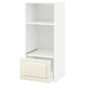 METOD / MAXIMERA Visoki element za ugradne uredaje, bela/Bodbyn prljavobela, 60x60x140 cm