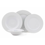 24-delni jedilni servis, bel porcelan