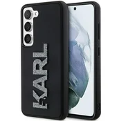 Karl Lagerfeld KLHCS23M3DMBKCK S23+ S916 črno/črno trdo ohišje s 3D gumijastim bleščečim logotipom