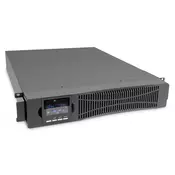 Uninterruptible Power Supply (UPS) Online Rack 19 LCD 2000VA/2,000W 4x12V/9Ah 8xC13 1xC20 USB RS232 RJ45 Depth 460mm