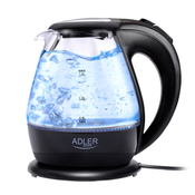 Adler AD 1224 electric kettle 1.5 L Black,Transparent 2000 W