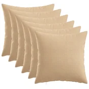 vidaXL Prevleka za blazino 6 kos HEERLEN Krem 35 x 35 cm Blago