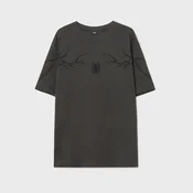 Cropp - Črna majica s potiskom Spider-Man symbiote - temno siva