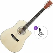 SX SD304TCE Basic SET Natural Elektroakustična dreadnought