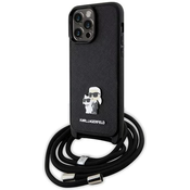 Karl Lagerfeld KLHCP14XSAKCPSK iPhone 14 Pro Max 6.7 hardcase black Crossbody Saffiano Metal Pin Karl Choupette (KLHCP14XSAKCPSK)